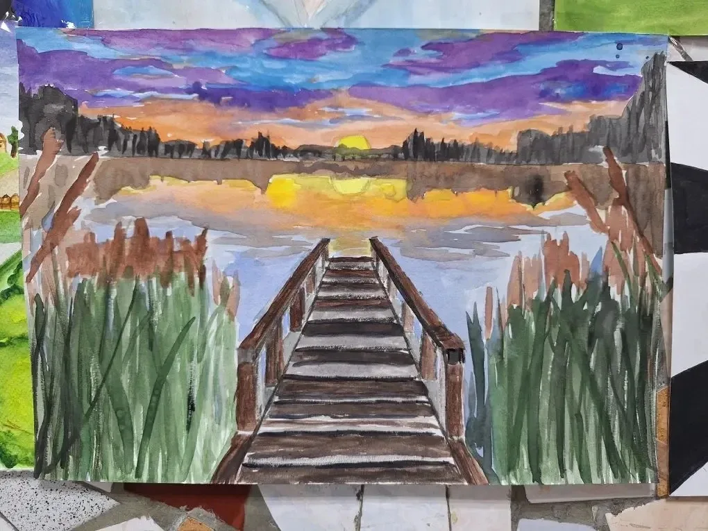 📌Выставка рисунков📌🌟  В холле корпуса на Яхтенной развернулась настоящая художественная галерея. Уче