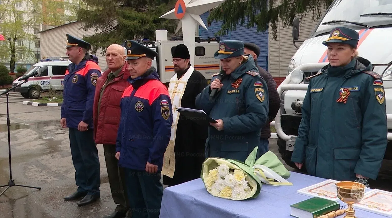 🇷🇺 В Реутове состоялась церемония освящения специализированной пожарно-спасательной части  В день 37