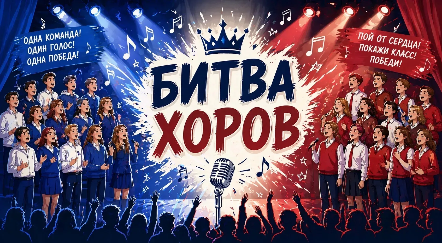 🏫📣 Сегодня в Образовательном  комплексе имени  Владимира Храброго завершился  полуфинал «Битвы хоров