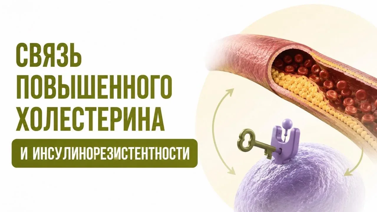 ХОЛЕСТЕРИН ПОВЫШЕН? ПРОВЕРЬТЕ, ЕСТЬ ЛИ ИНСУЛИНОРЕЗИСТЕНТНОСТЬ!  Связь между инсулинорезистентностью 