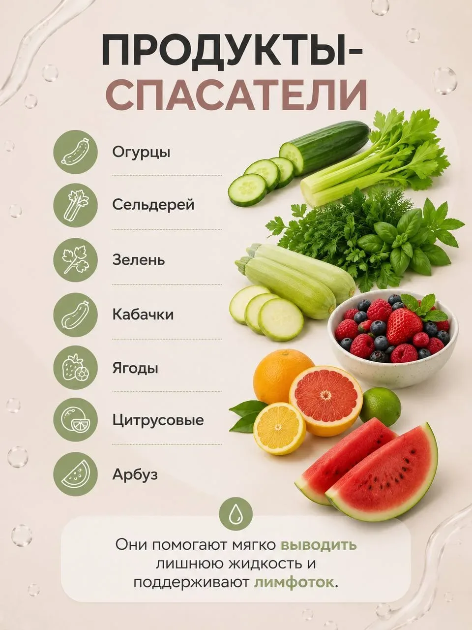 💧 Отеки, тяжесть, «пухлое» лицо по утрам — это не возраст.  Очень часто причина — в продуктах, котор