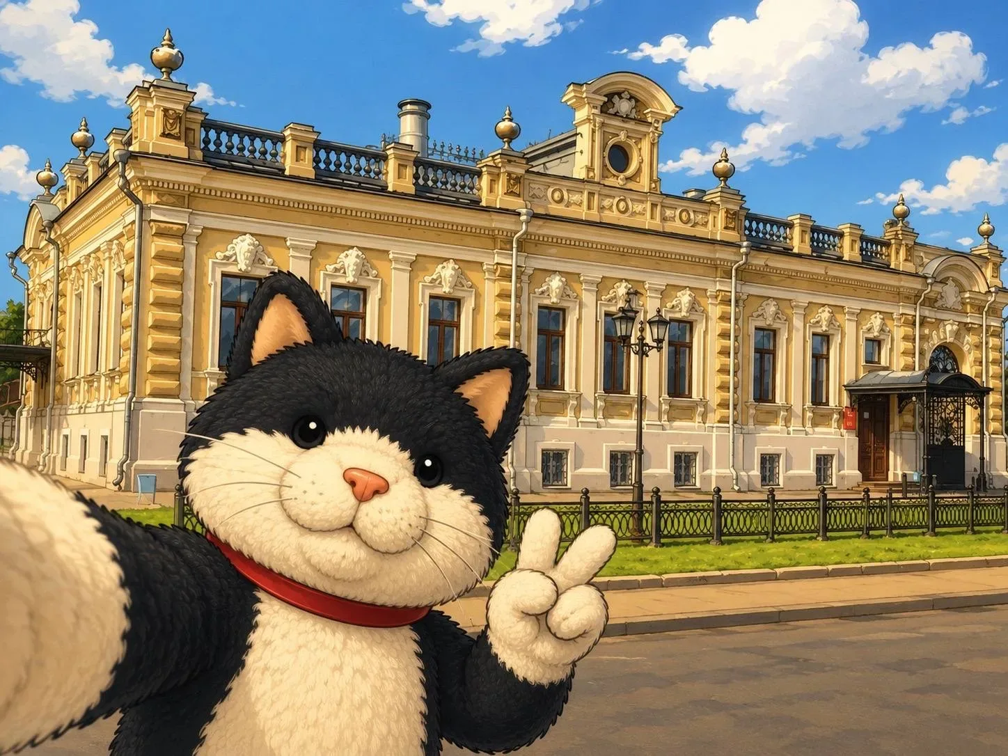 Знакомьтесь, это кот Вася🐱 Он очень любит гулять по городу и фотографироваться📸 Сегодня он сделал мн