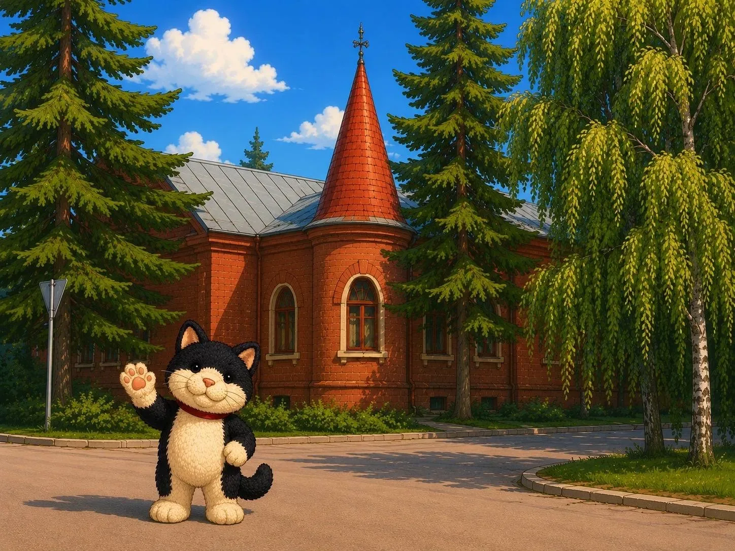 Знакомьтесь, это кот Вася🐱 Он очень любит гулять по городу и фотографироваться📸 Сегодня он сделал мн