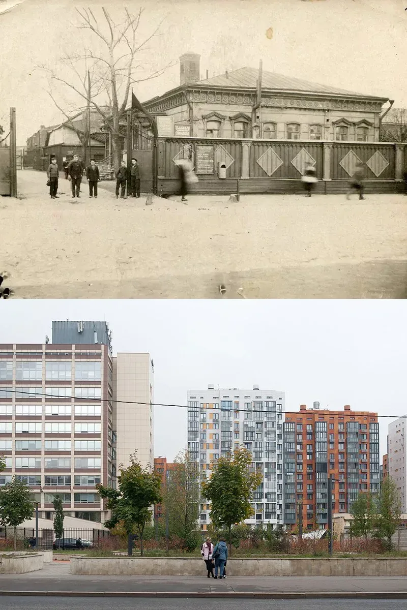 📍Пресненский Вал.   1934/2025 год.  💡На фотографии 1935 года изображена Школа ФЗУ завода "Красная Пр