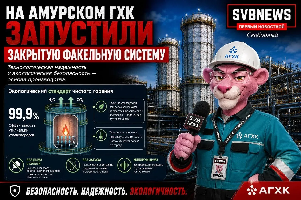 На Амурском ГХК запустили закрытую факельную систему  На Амурском газохимическом комплексе введена в