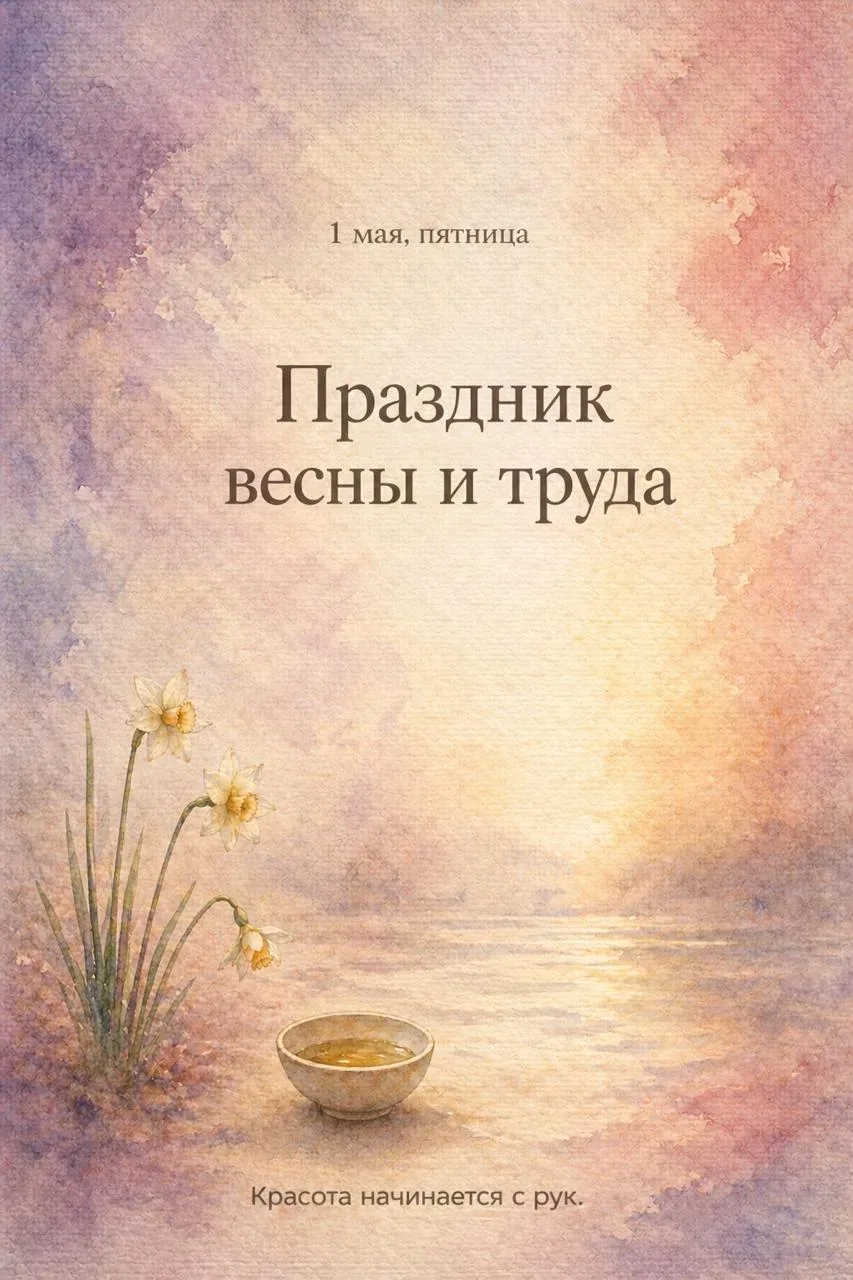 1 мая, пятница. Уход недели.  🎈Сегодня — Праздник весны и труда. День, который в народе давно стал ч