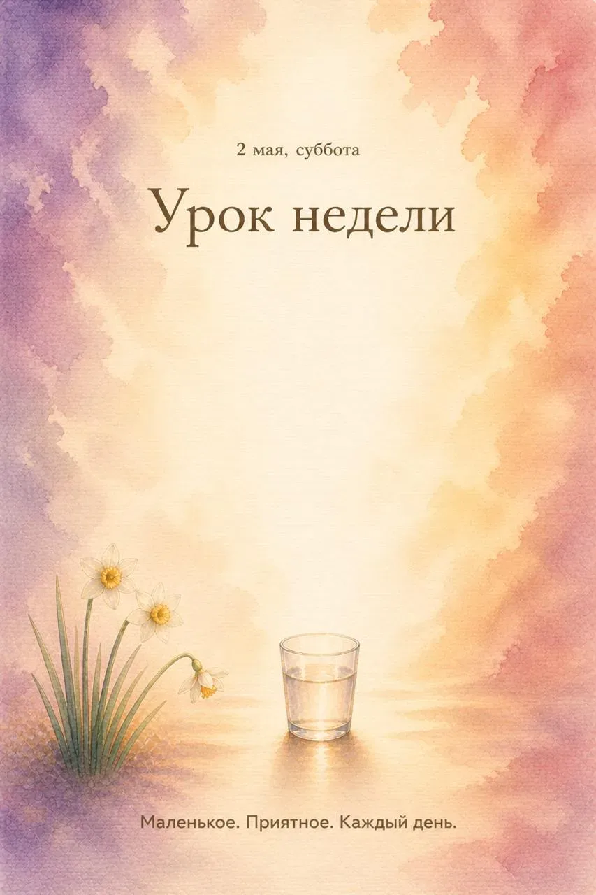 ☀2 мая, суббота. Май начался.  Урок недели.  🌱Знаете, есть что-то особенное в первых днях нового мес