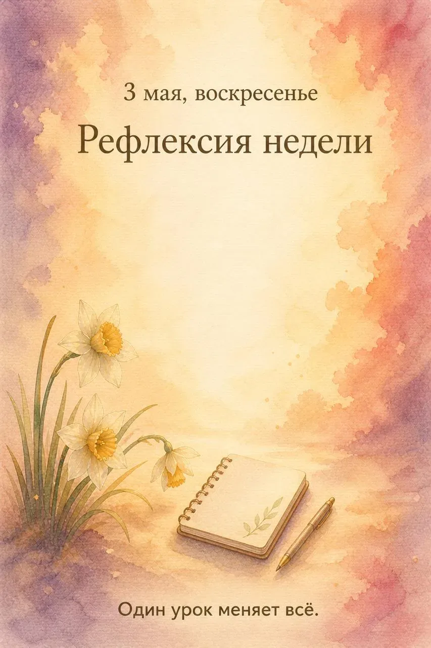 3 мая, воскресенье. Рефлексия недели. 🌿  Одна из моих студенток написала мне в конце апреля: «Роман,