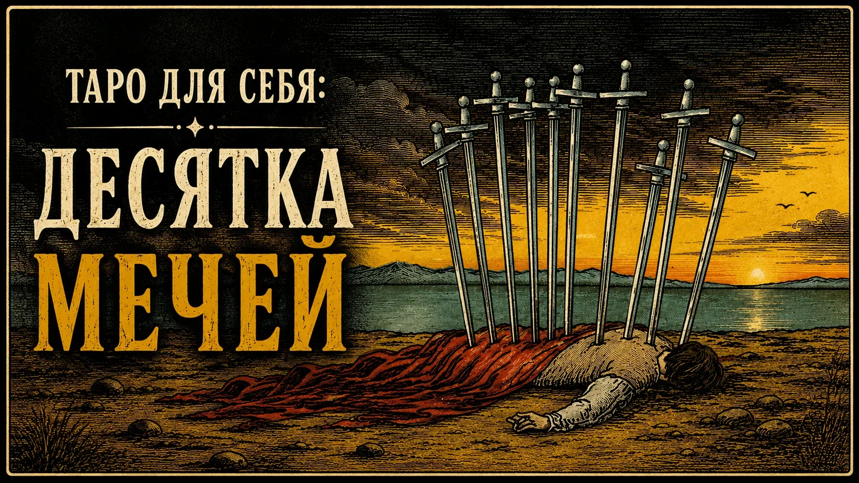 Новое на Дзен Таро для себя: Десятка Мечей  Десятка Мечей – это энергия предела и полного завершения