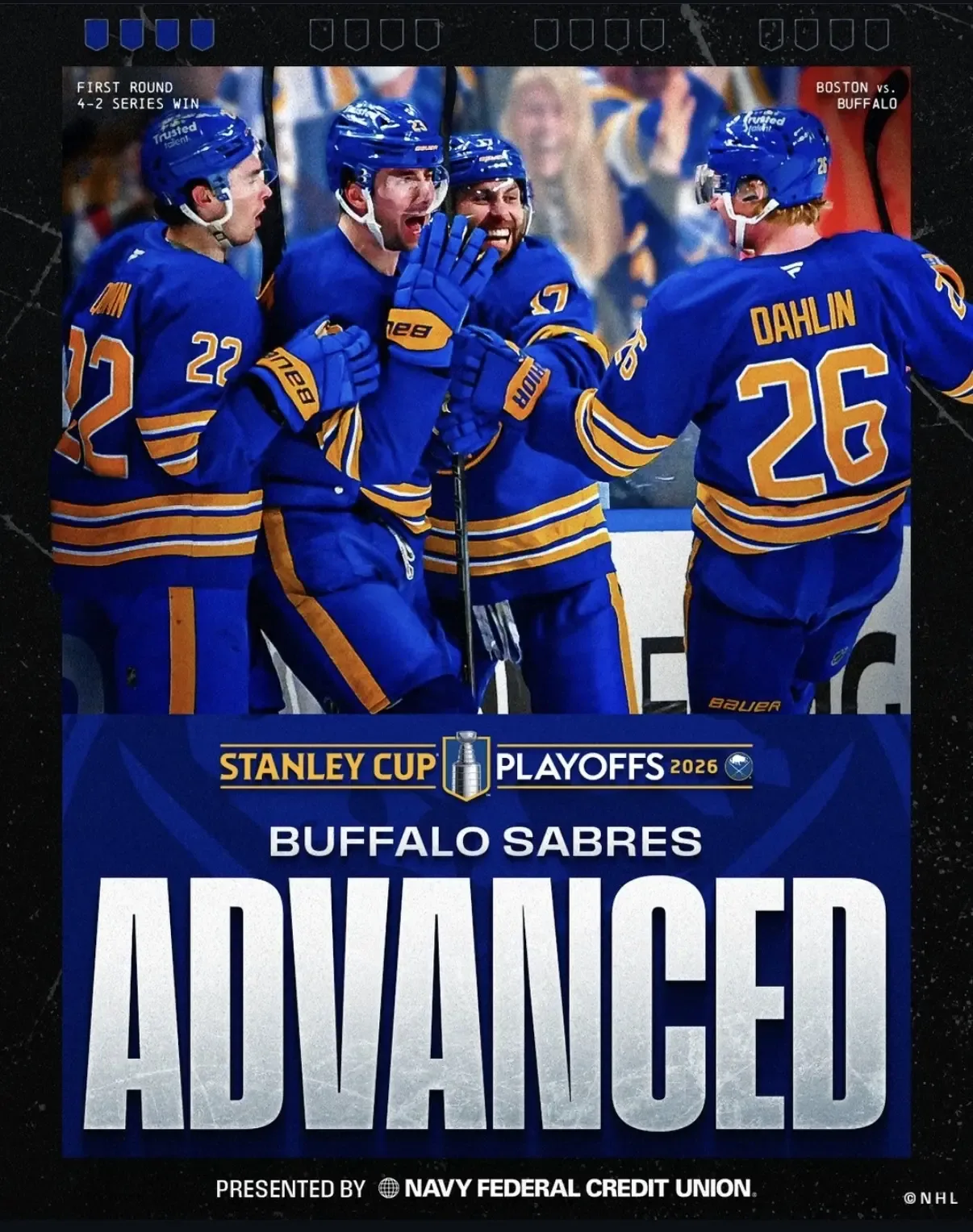 🏒Ночью «Бостон» закончил сезон домашним поражением 1:4 от «Баффало» в шестом матче серии, и «Сейбрз»
