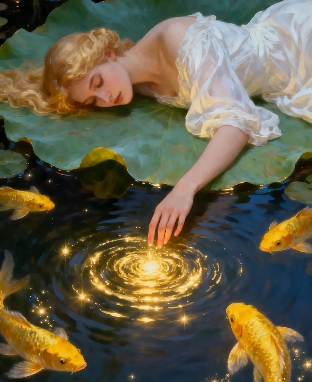 Еᴄᴧи ᴛы ᴨᴏниʍᴀᴇɯь ϶ᴛᴏᴛ ᴛᴇᴋᴄᴛ, ᴛʙᴏй уᴩᴏʙᴇнь C1  A young woman is lying gracefully upon a giant lily p