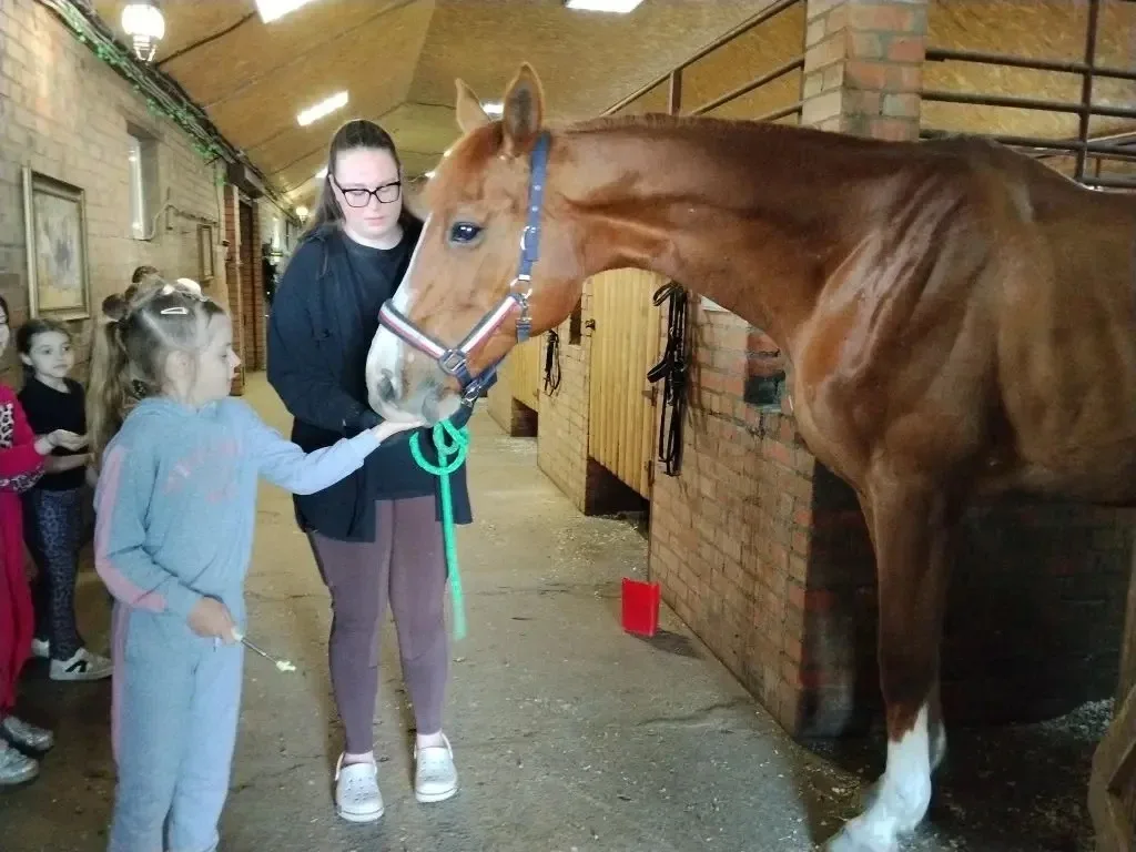 🐴 Увлекательное путешествие в мир лошадей!  Сегодня ученики 1А и 1Б классов побывали в гостях в конн