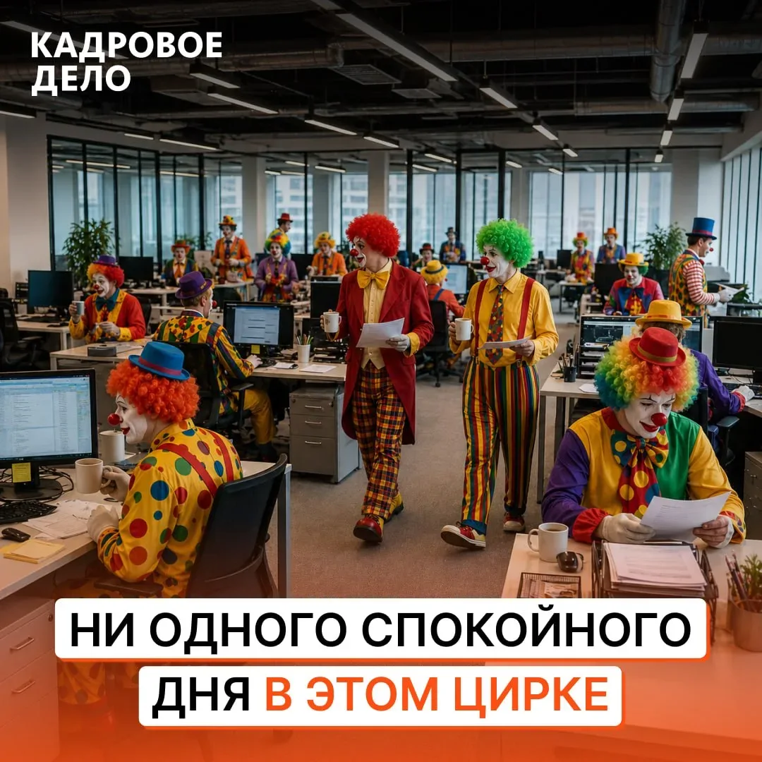🧐 Знаете, что редко бывает у кадровиков? Спокойный рабочий день без сюрпризов.  Хотя нет. Скорее — у