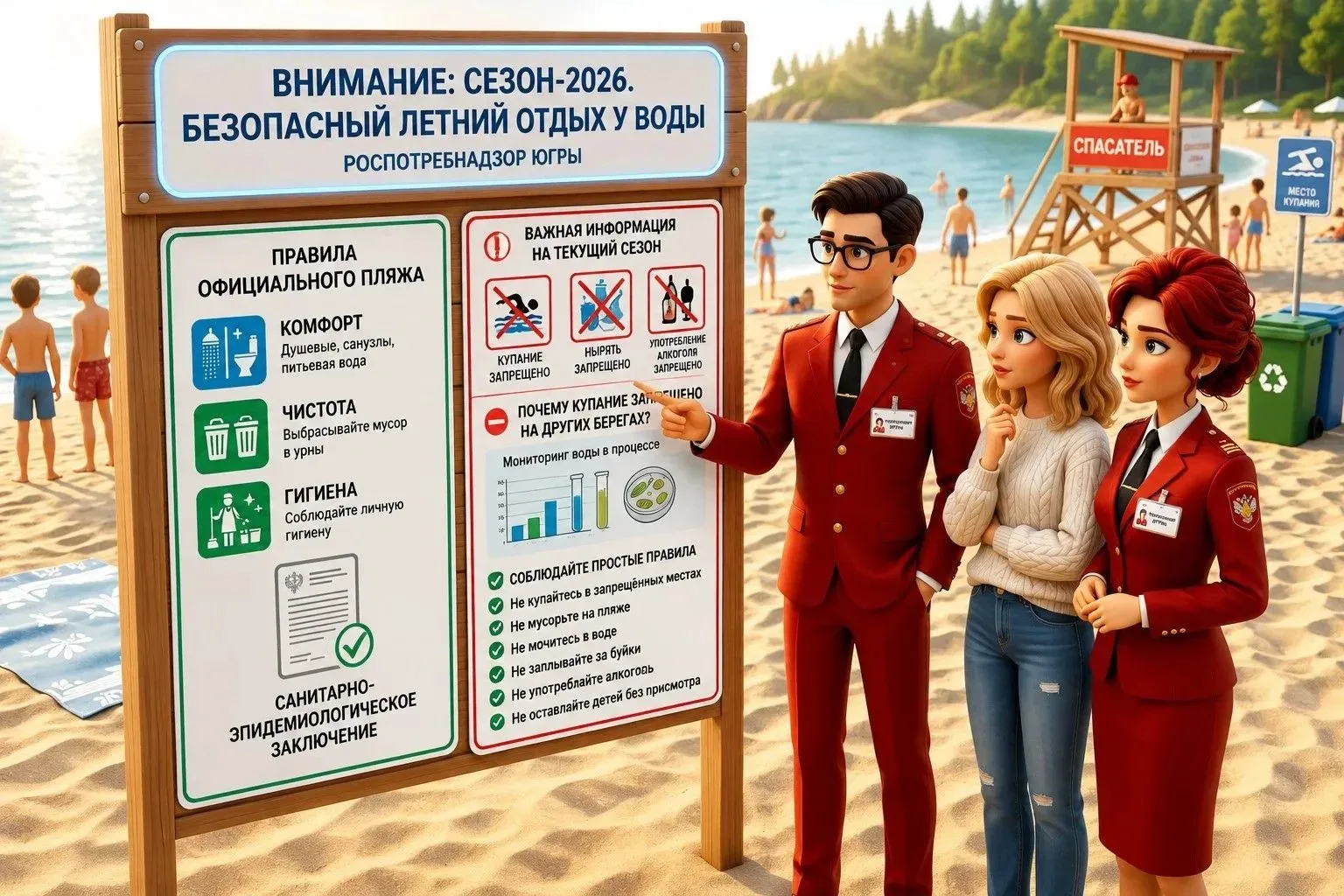 Где безопасно искупаться в Югре этой летом?   Друзья, лето в нашем регионе короткое, и хочется испол