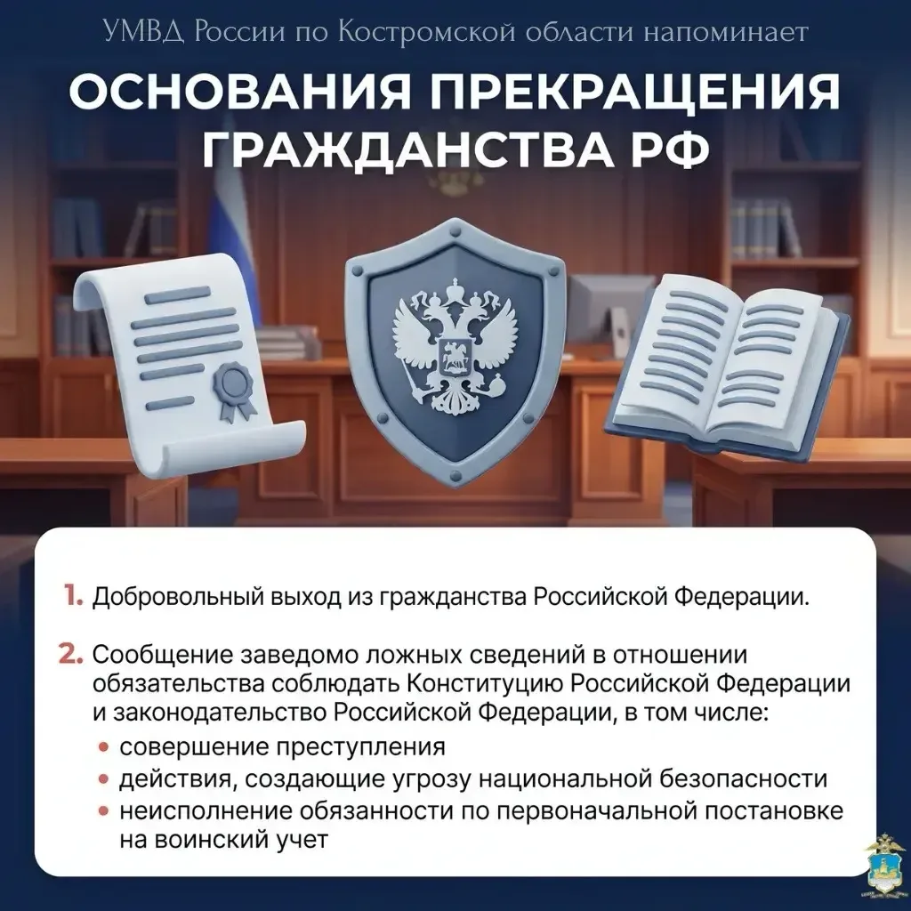 Важная информация: порядок снятия с регистрационного учёта при прекращении гражданства РФ 🇷🇺Законода
