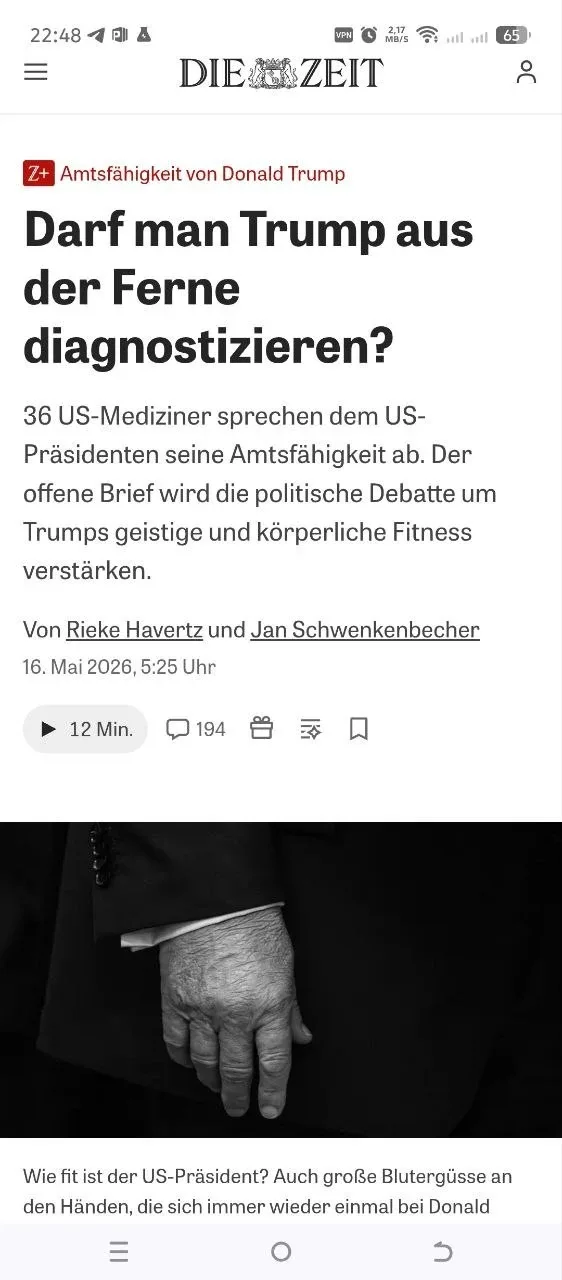 У Трампа психическое расстройство, он представляет опасность для людей, пишет немецкое издание Die Z