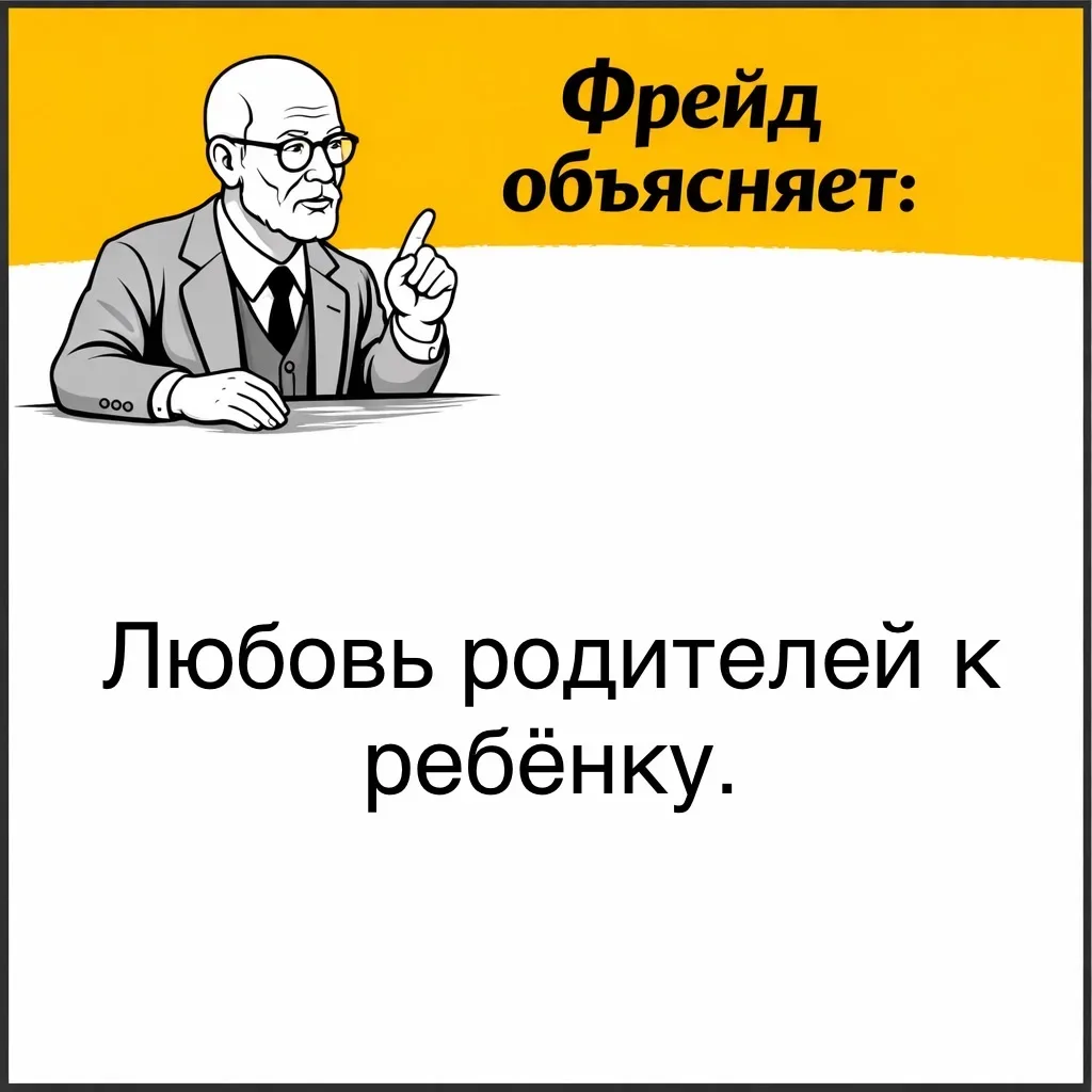 Фрейд писал, что родители часто видят в ребёнке не только отдельного человека, но и продолжение сами