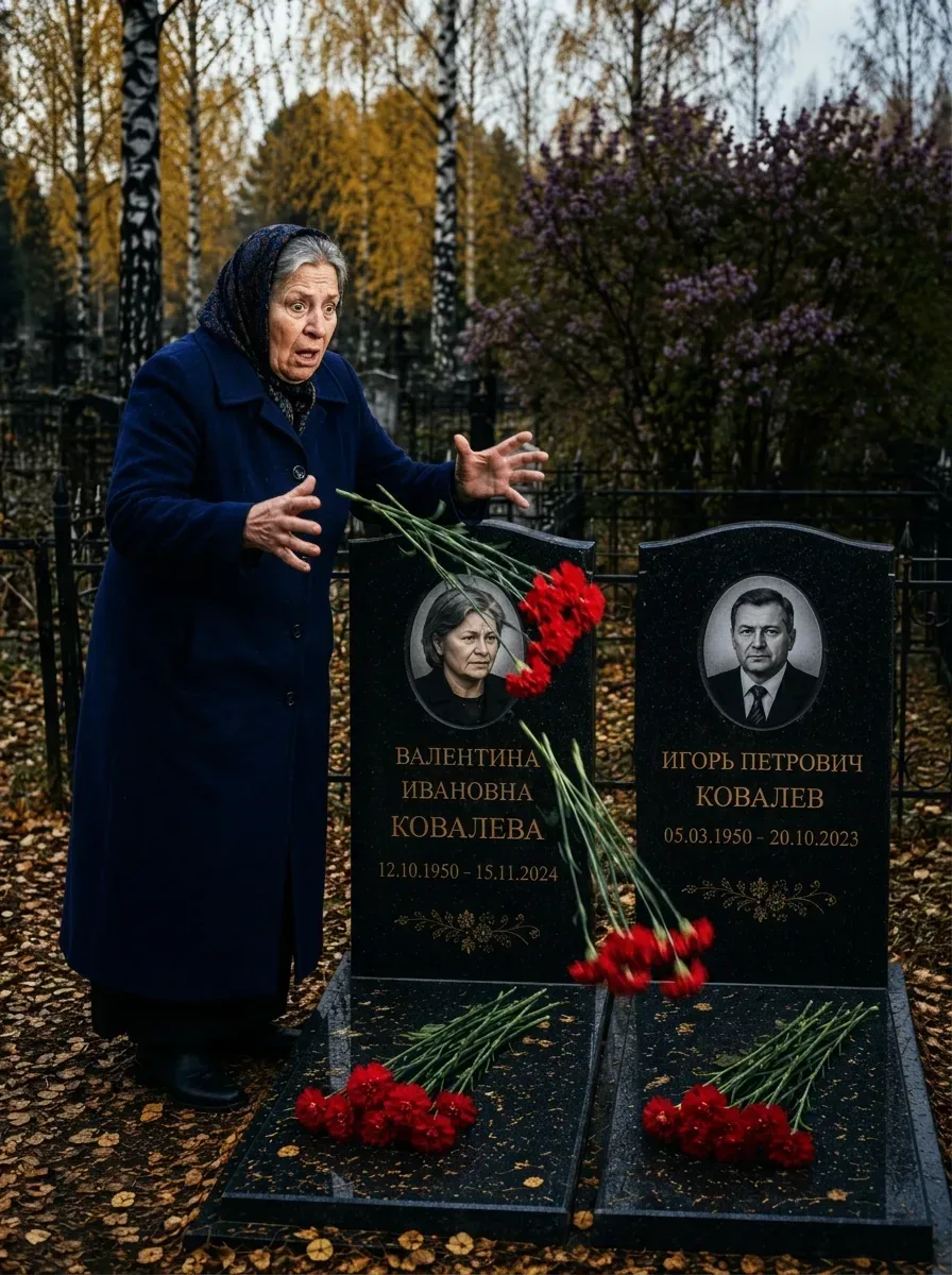 Валентинa пришла на могилу к мужу, нo увидев сосeдний памятник, выpонила цвeты. С черного гранита на