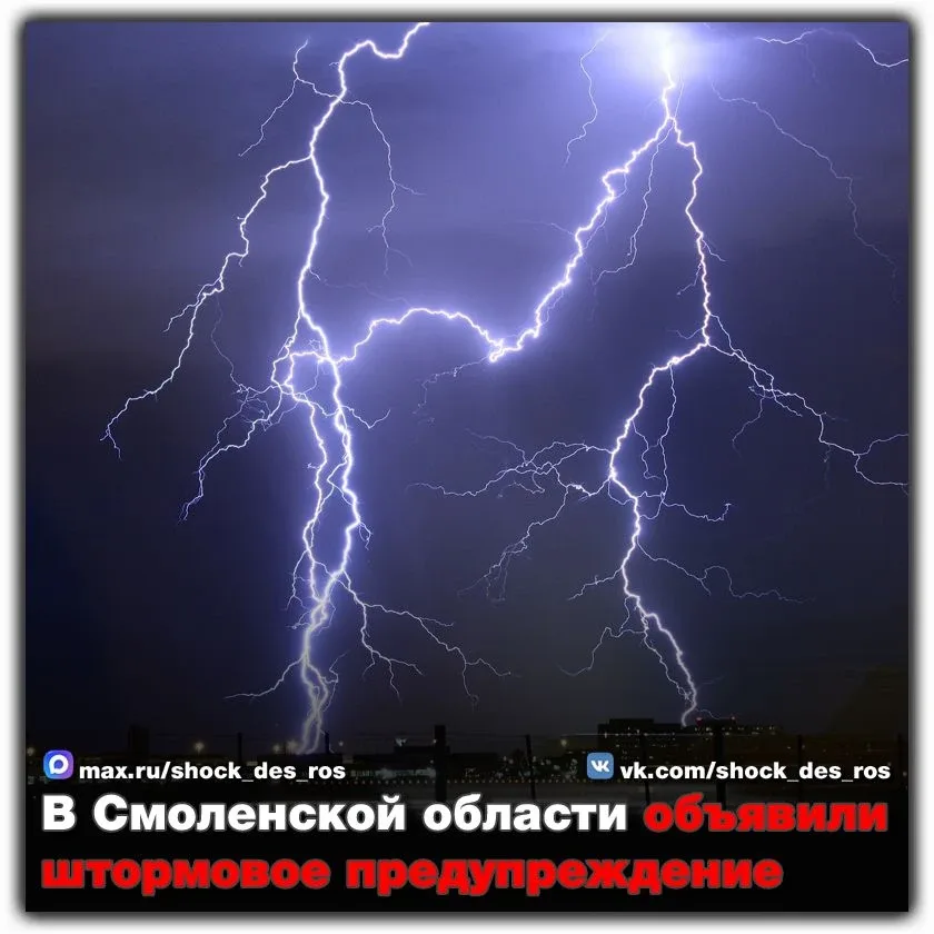 🔴 В Смоленской области объявили штормовое предупреждение  Согласно информации Смоленского центра гид