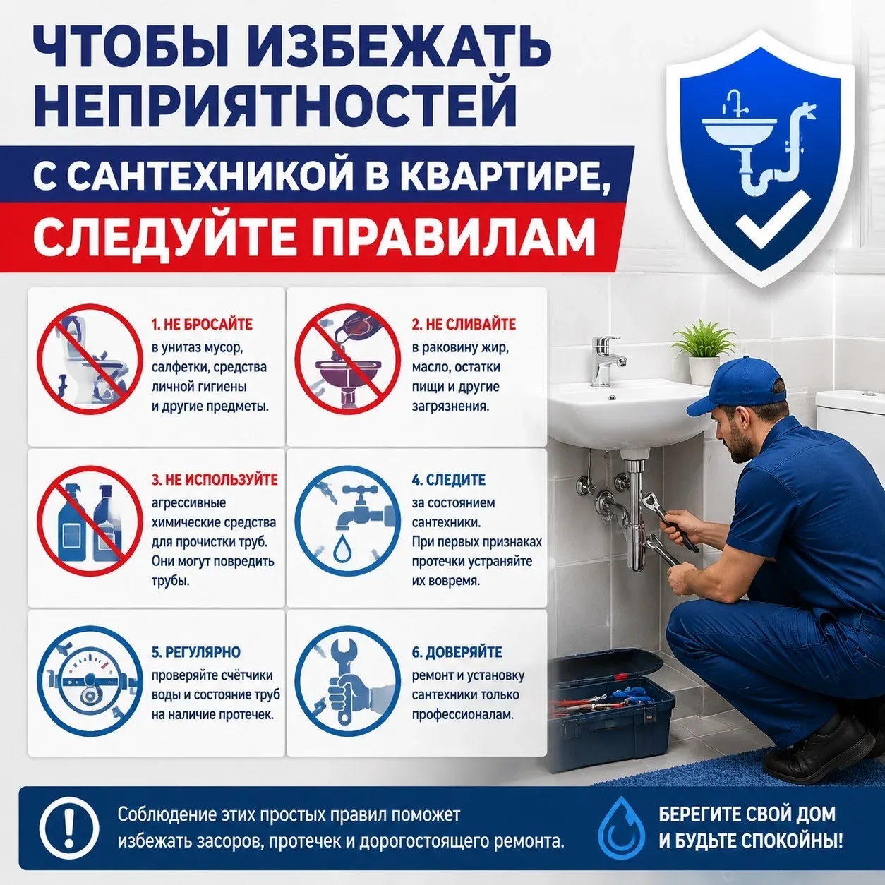 🔧 Чтобы избежать неприятностей с сантехникой, следуйте этим простым рекомендациям:  ▎Регулярный осмо