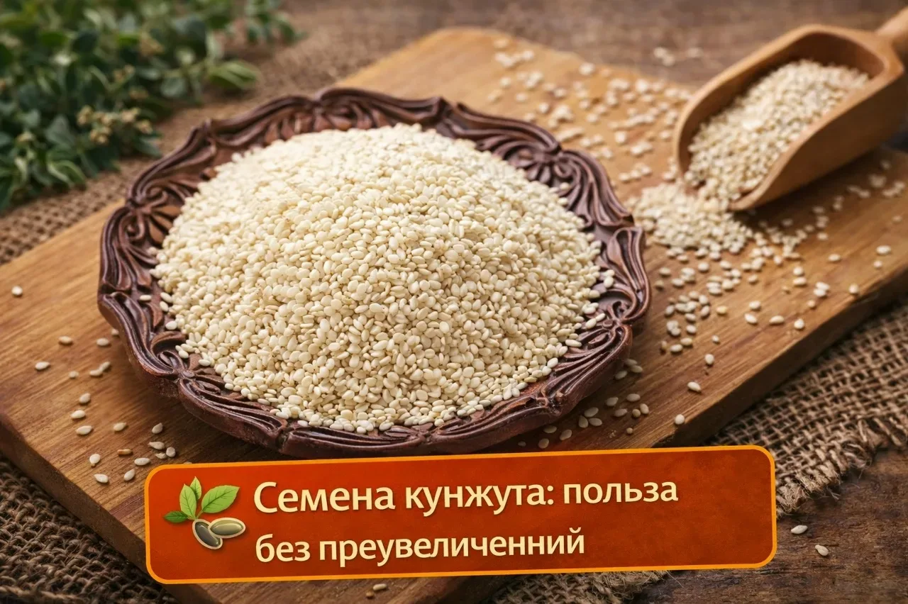 🌱 Семена кунжута: польза без преувеличений  Кунжут — действительно питательный продукт, но важно пон