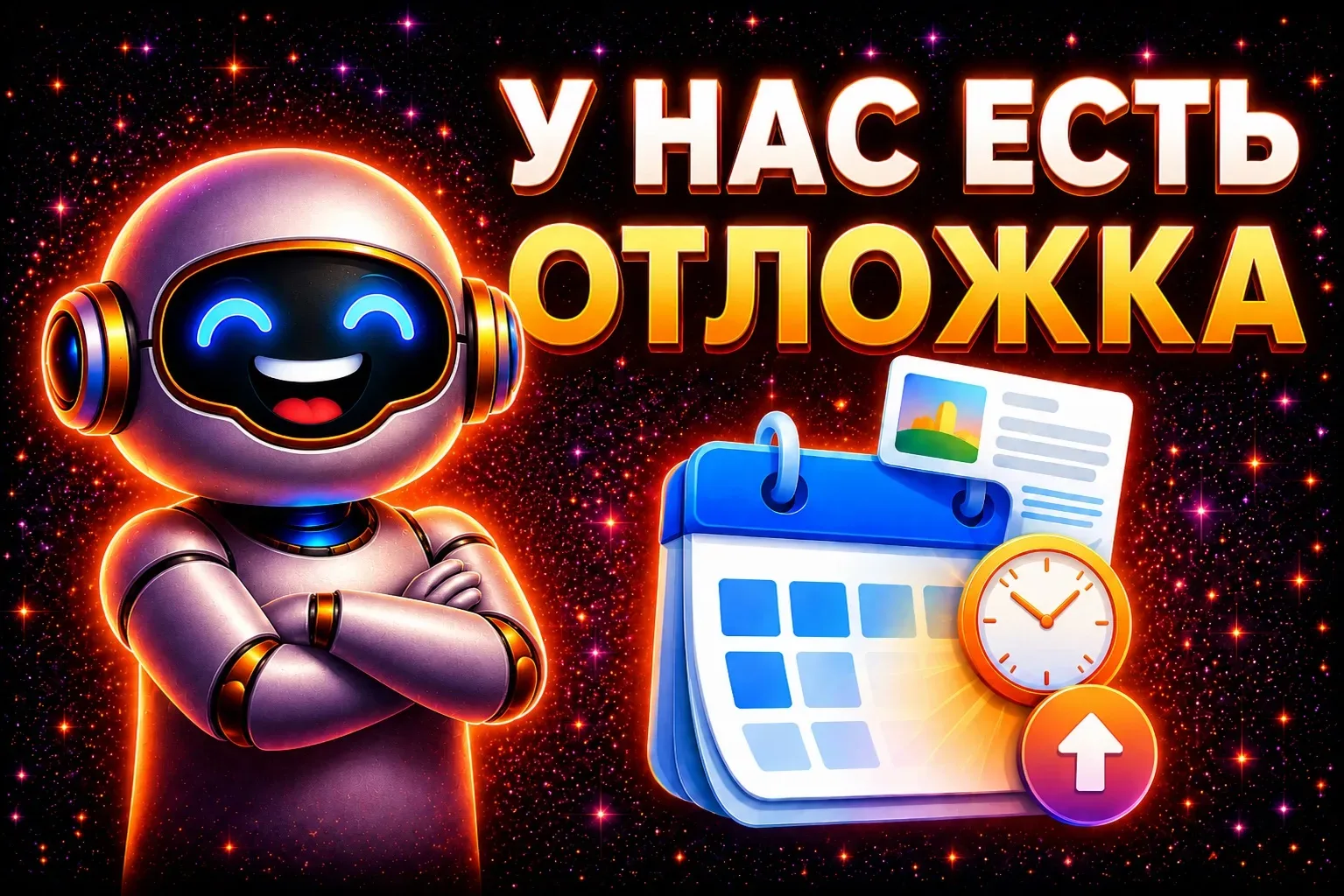 🚀 У нас есть «Отложка»!  Это бот для отложенного постинга в MAX, который помогает вести каналы намно