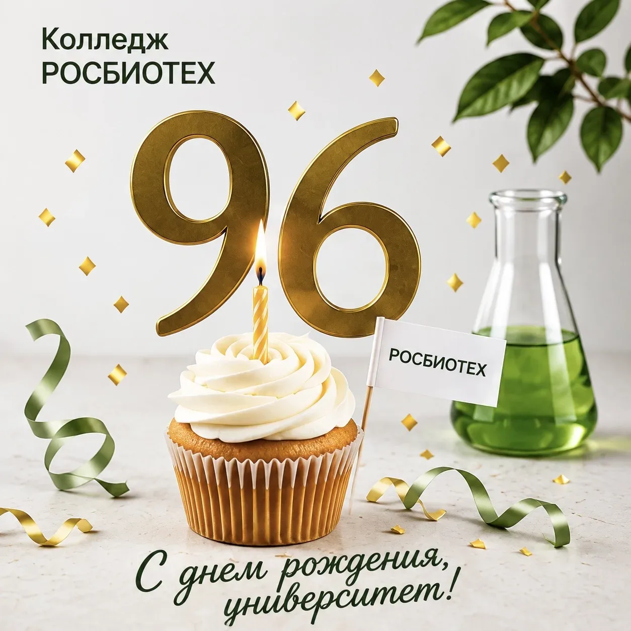 🎂 Поздравляем Университет РОСБИОТЕХ с 96‑летием!  Колледж РОСБИОТЕХ от всей души поздравляет с днем 