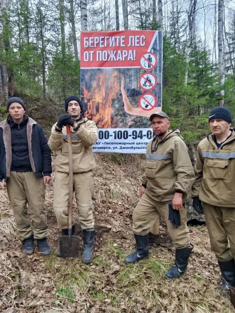 Установка противопожарных аншлагов.  Лесные пожарные устанавливают противопожарные аншлаги, содержащ