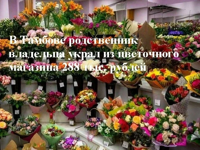 В Тамбове родственник владельца украл из цветочного магазина 288 тыс. рублей 💐    31-летний мужчина 
