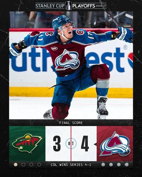 Хоккей 🏒  США 🇺🇸  НХЛ 🏆  Колорадо - Миннесота  1 Х и ТБ 5.5 - Да  2.01 ✅✅✅  Итог матча  4:3 (ОТ) 🧨 К