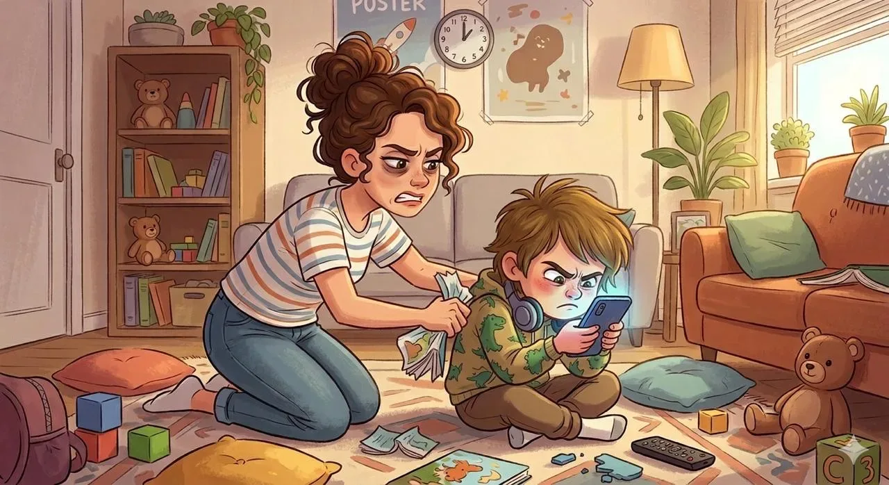 Как оторвать ребёнка от телефона? — Готовое решение из 5 фраз  Вы заходите в комнату, а ребенок сиди