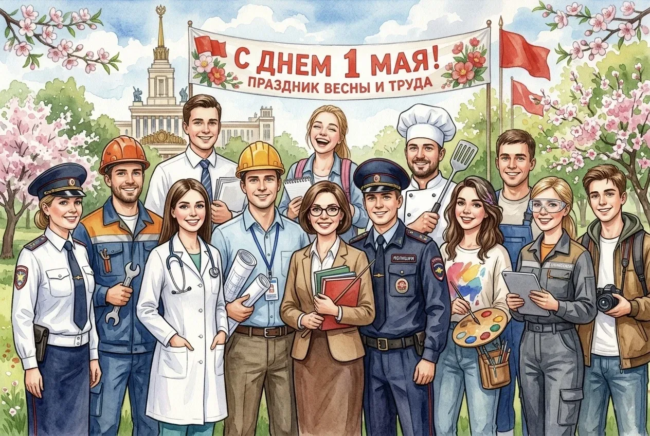 С Праздником Весны и Труда!  🌸 Сегодня 1 мая — праздник весны и труда. В этот день мы поздравляем на