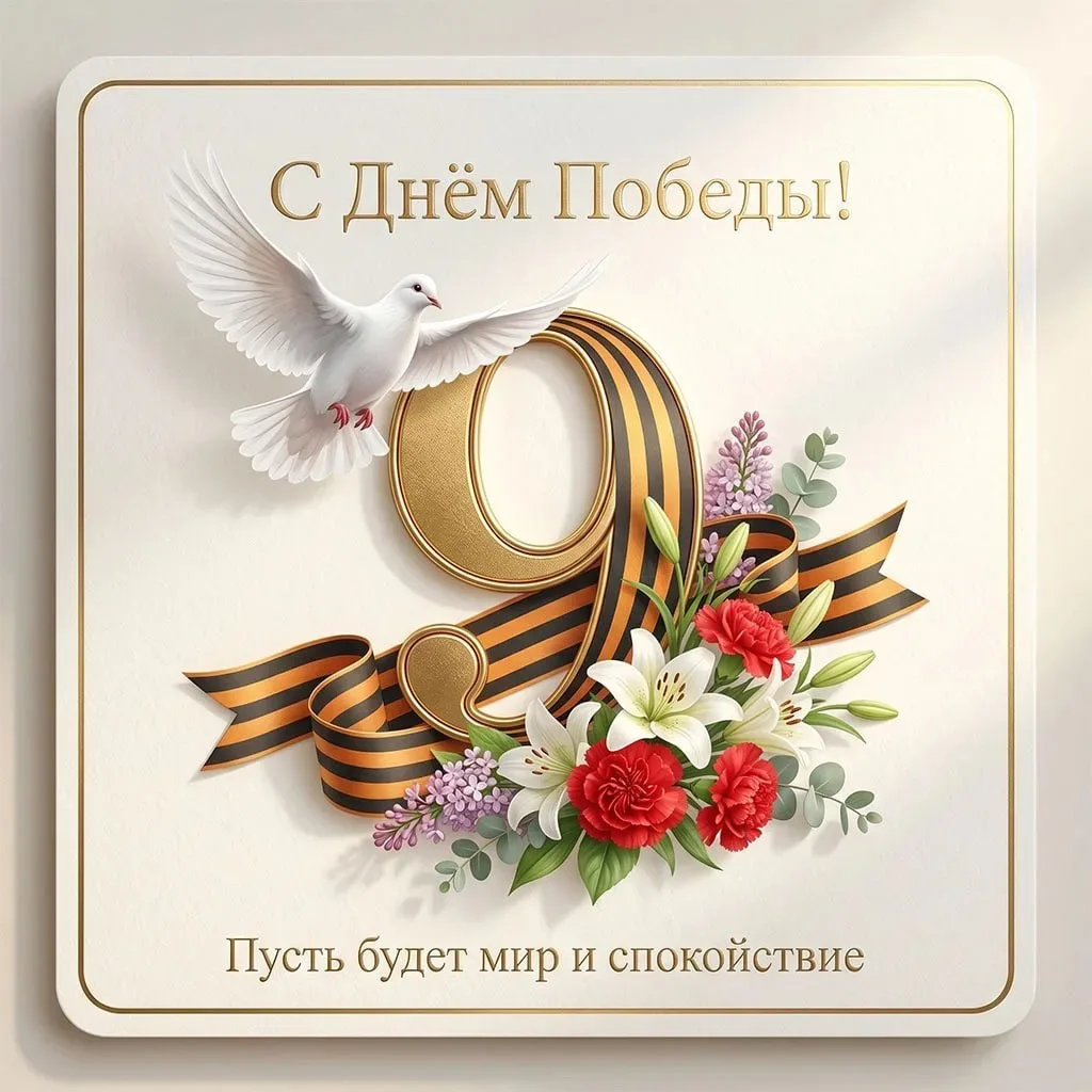 С Днем Победы! 🎆  С праздником! Пусть над головой будет только мирное небо, а в доме - тепло и споко