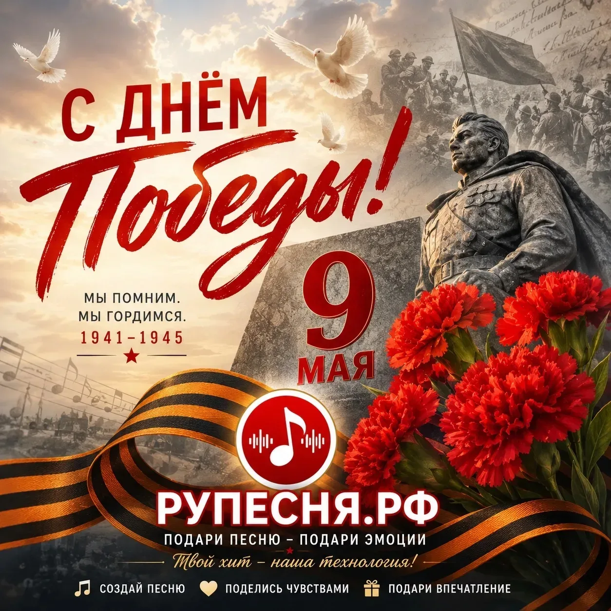 🇷🇺✨ Сегодня особенно важно помнить.  Песни военных лет, голоса памяти, истории людей — всё это остаё