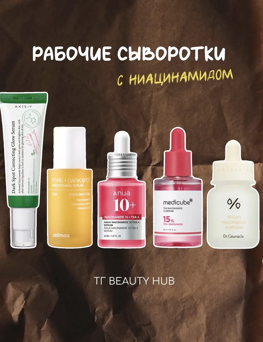 🫧Рабочие сыворотки с ниацинамидом   Девочки, если бы мне сказали выбрать один универсальный ингредие