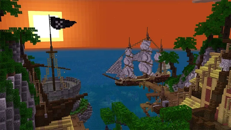 Template "Pirate Base" Эй, там! Отправляйтесь в плавание и займите свое место среди легенд о пиратах
