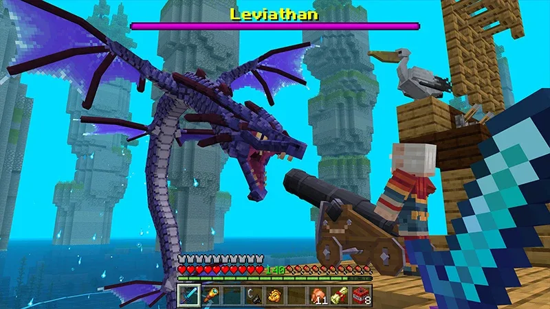 DLC "Boss Expansion" Сразитесь с самыми безумными боссами, которых когда-либо видел Minecraft! Срази