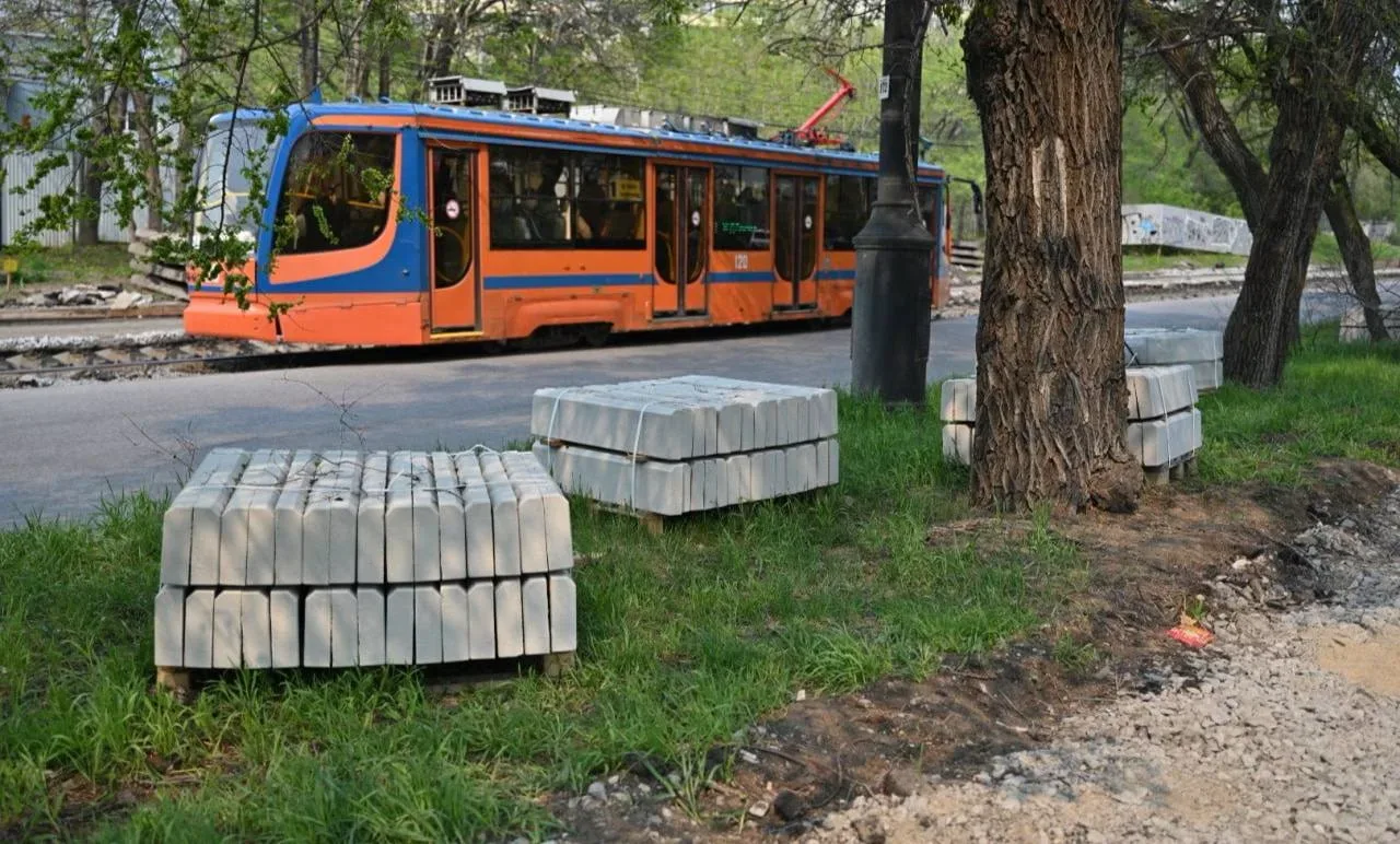 На Шеронова в Хабаровске затянулся ремонт тротуара после вскрытия пешеходной зоны  Жители просят уск