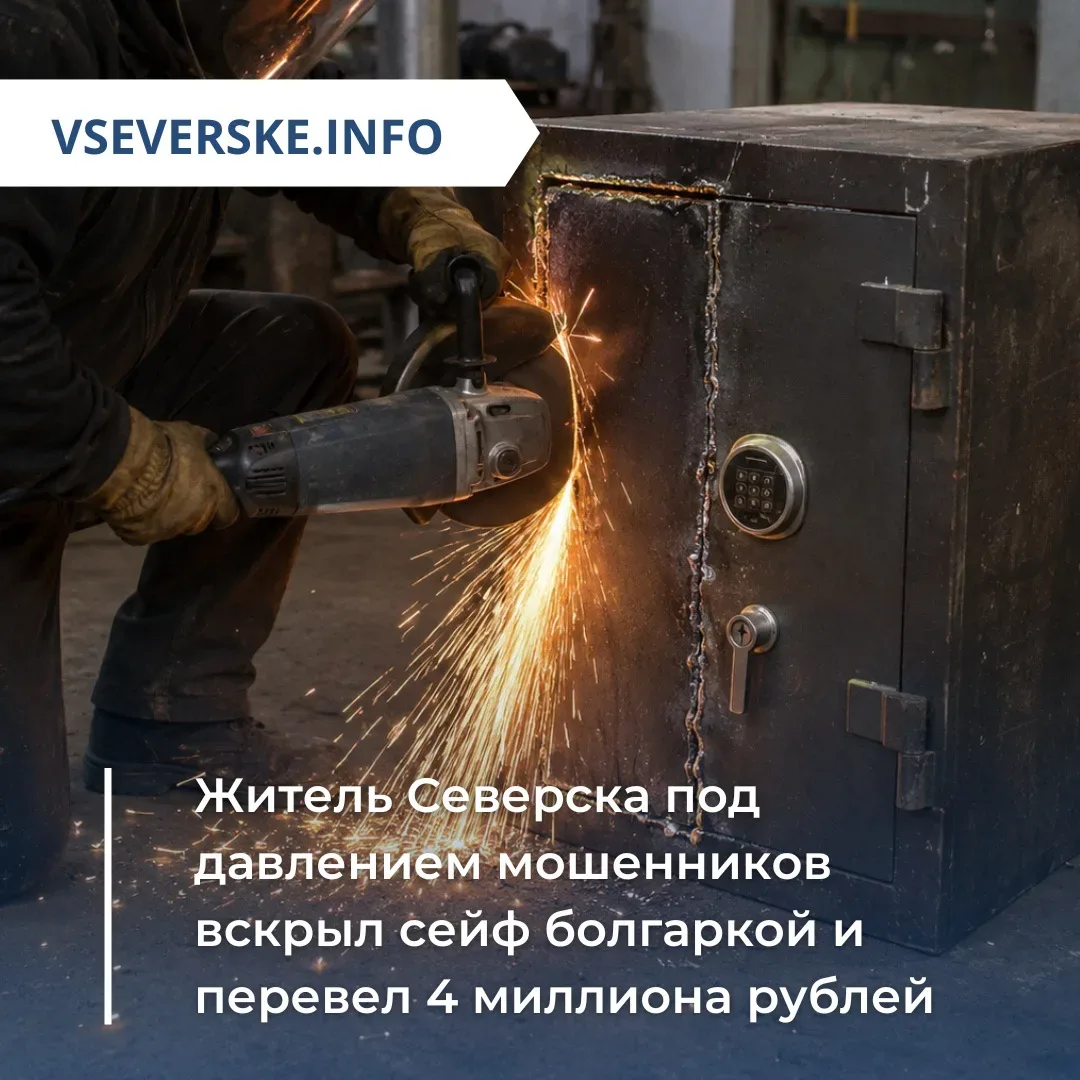 Житель Северска под давлением мошенников вскрыл сейф болгаркой и перевел 4 миллиона рублей  Северчан