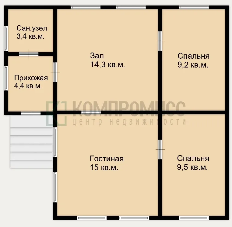📍 Уютный дом с большим участком    🏠 Дом:  ✅ Площадь 55,8 кв.м, 4 комнаты  ✅ Кирпичный, с ремонтом и