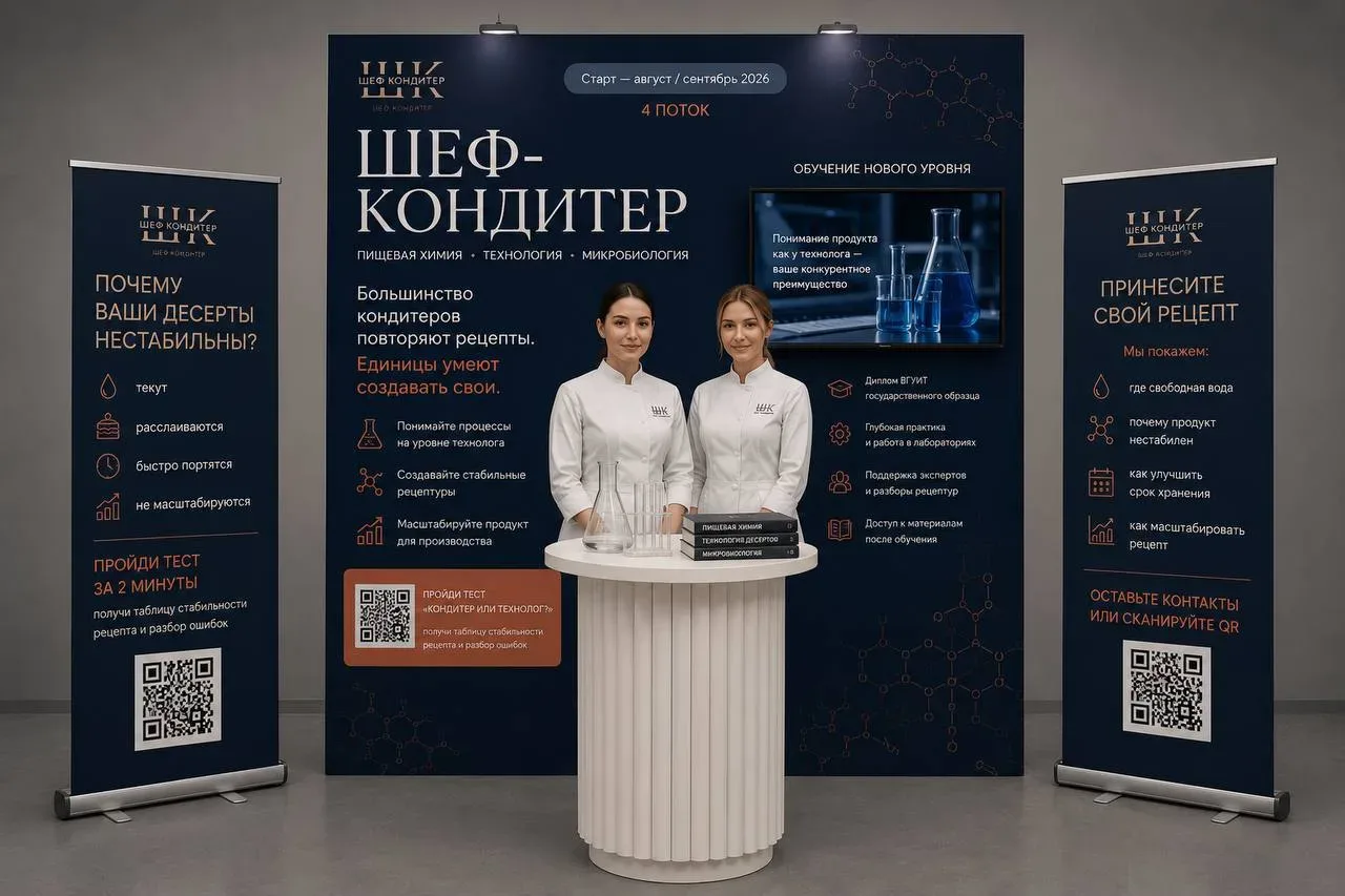 🔴 19-20 мая везём проект «Шеф-кондитер» на Moscow Cake Show!  Едем с Виталием Луниным (преподаватель