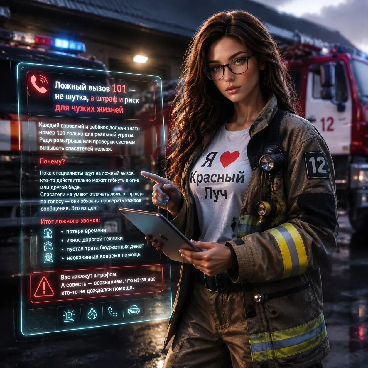 🚨🚒Ложный вызов 101 — не шутка, а штраф и риск для чужих жизней  Каждый взрослый и ребёнок должен зна