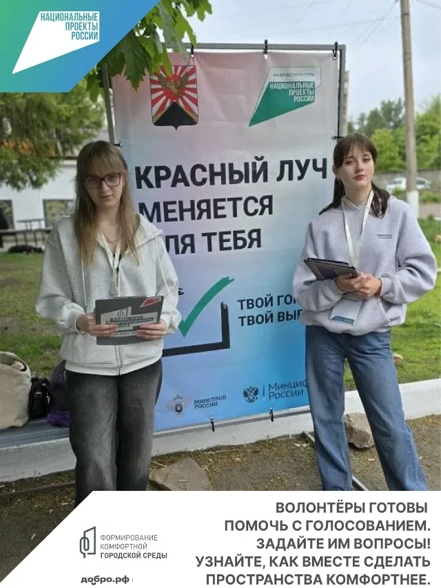 Меньше месяца до конца важного голосования!  Жители Красного Луча старше 14 лет сами решают, какие т