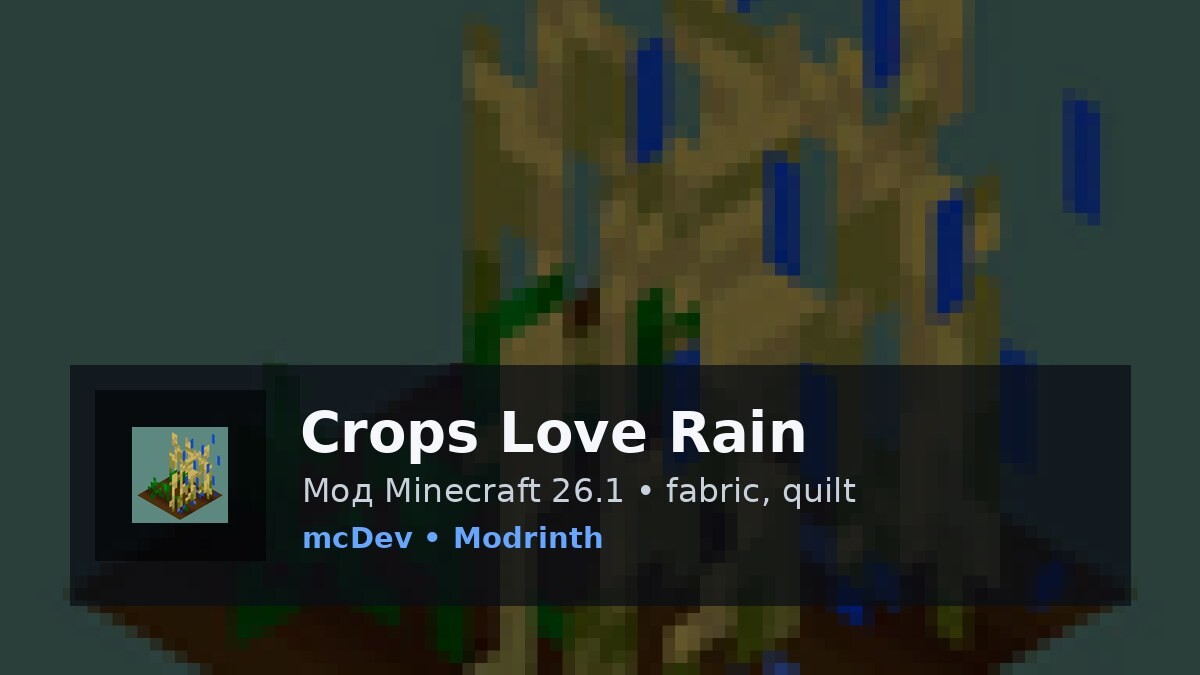 Crops Love Rain