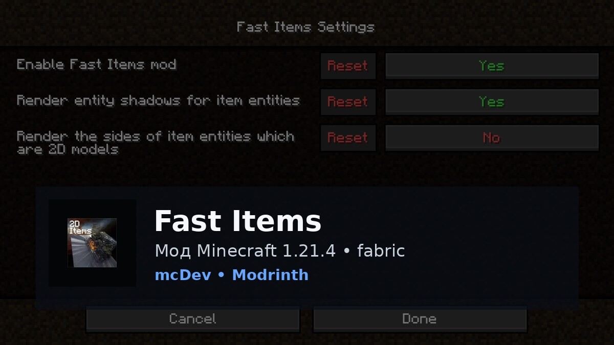 Fast Items