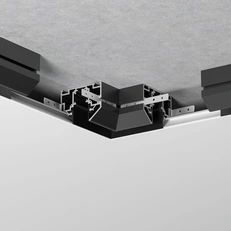 Изображение Slim Magnetic Коннектор угловой внутренний для шинопровода в натяжной потолок черный 85204/00 85205/00