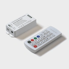 Изображение Контроллер RGB, 2.4G с пультом, 21 кноп., DC12/24V, <16A(MAX), SW-RGB-2.4G-16A