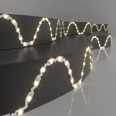 Изображение Светодиодная гибкая лента 12 В 6 Вт/м 60 Led/м 2835 IP20, теплый белый 3300K, 5 м Лента светодиодная гибкая 12V 6W 60 Led S 2835 P20 теплый белый