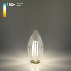 Изображение Филаментная светодиодная лампа Свеча C35 9W 6500K E14 прозрачная BLE1440