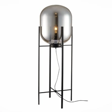 Изображение SL1050.725.01 Торшер ST-Luce Черный/Дымчатый E27 1*40W (из 2-х коробок) БУРАСКА
